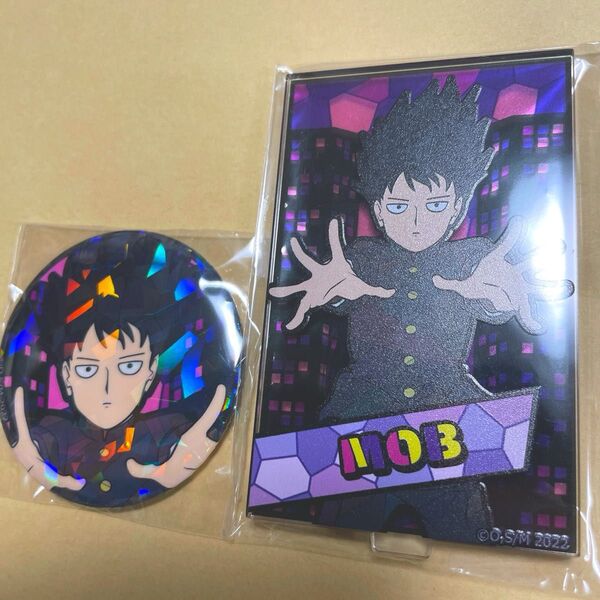 モブサイコ100 2個セット モブ 影山茂夫 キャラステンド 缶バッジ アクリルスタンド