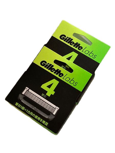 ジレット ラボ 角質除去バー搭載 5枚刃 替刃 4個入 × 2セット 新品