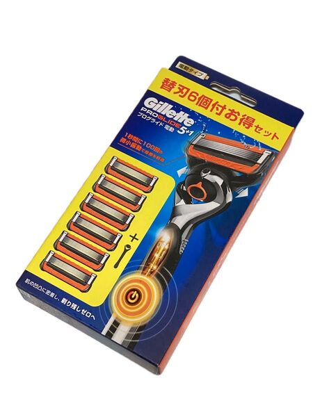 Gillette プログライド 電動タイプ カミソリ 本体 1コ 替刃 6コ付 うち1コは本体に装着済 新品