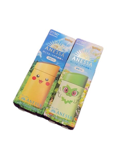2個 アネッサ パーフェクトUV スキンケアミルク NA PK2 ポケモンコラボ限定パッケージ (ニャオハ)&(ピカチュウ) 新品