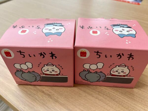 【2個セット】ちいかわ マクドナルド ハッピーセット うさぎのプチパンケーキケースとちいかわのドリンクカップペン立てセット