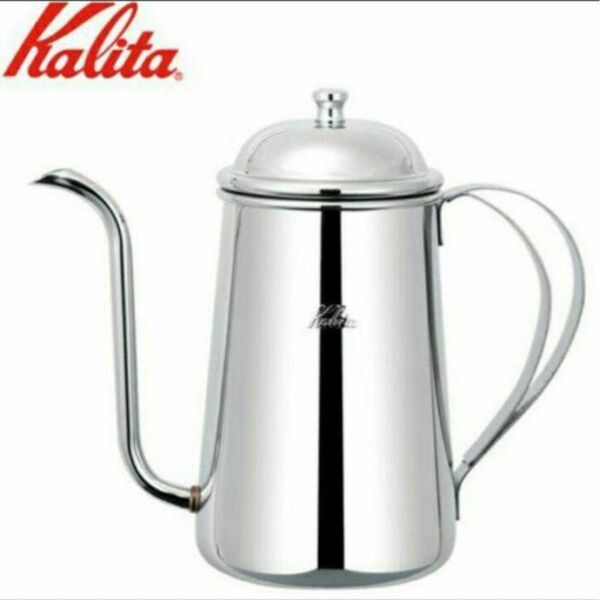 【新品・未使用】【廃盤・希少品】カリタ 日本製 コーヒーケトル細口ポット 1.2L ステンレス製 ケトル コーヒー ポット