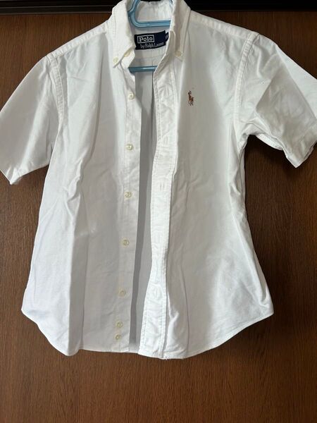 ラルフローレン 半袖 シャツ RALPH LAUREN POLO 130cm 白 ボタンダウン ホワイト
