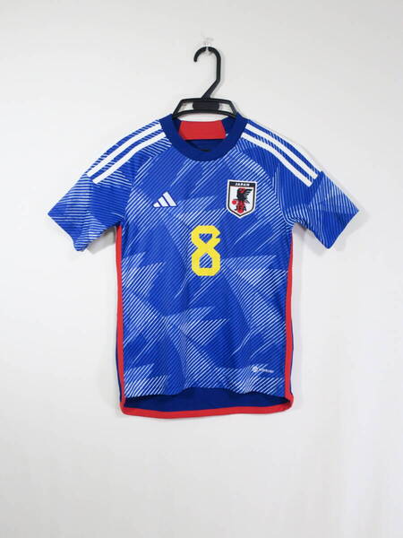 日本代表 #8 堂安律 2022 ホーム ユニフォーム ジュニア 150cm アディダス ADIDAS JAPAN サッカー シャツ