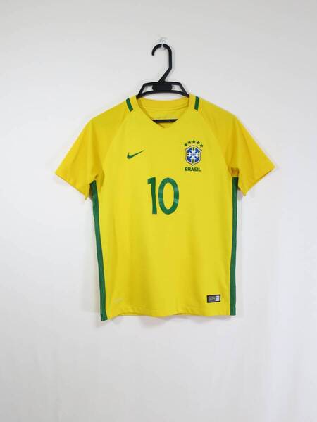 ブラジル代表 #10 NEYMAR ネイマール 2016 ホーム ユニフォーム ジュニアL 150-160cm ナイキ NIKE BRASIL サッカー シャツ キッズ