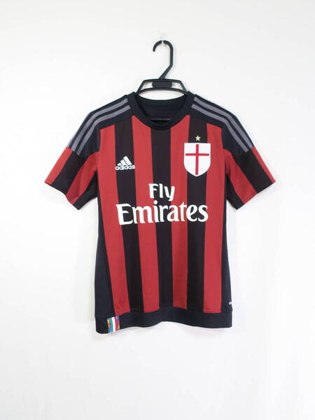 AC ミラン 15-16 ホーム ユニフォーム ジュニア 160cm アディダス ADIDAS MILAN サッカー シャツ キッズ