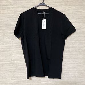 メンズ Tシャツ 半袖 クルーネック 無地 さらさら生地 ブラック シンプル XL LL 黒