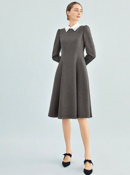 【未使用タグ付】FOXEY フォクシーブティック Dress Precieuse ワンピース グレー 40