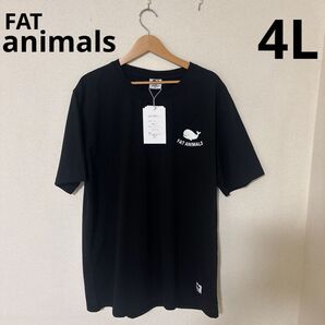 ファットアニマルズ ブラック 4L プリント Tシャツ 大きいサイズ