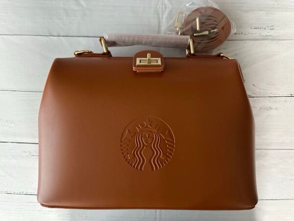 スターバックス 2-way レザーカフェバッグ STARBUCKS スタバ