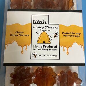 Utah Honey Stirrers ハチミツマドラー 6個入り クローバーハニー