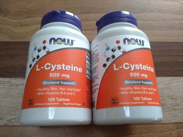 2個 L-Cysteine 500mg 100粒 NOW FOODS ナウフーズ サプリメント 美容 サプリ システイン 美白