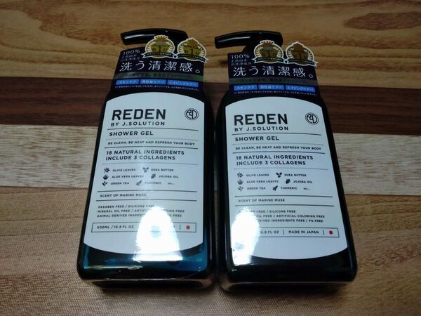 2本 セット REDEN ボディーソープ マリンムスクの香り 500ml デオドラント 本体 リデン メンズ レディース ボディ