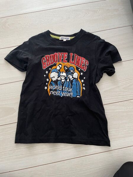 SHOO LA RUE Tシャツ 黒 ブラック プリントTシャツ バンドTシャツ 110