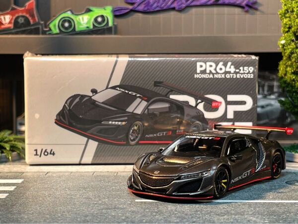 ポップレース 1/64 ホンダ NSX GT3 カーボン エディション