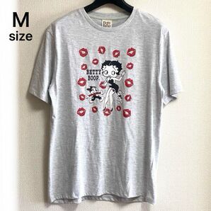 未使用タグ付き Mサイズ ベティーブープ 半袖プリントTシャツ グレー ユニセックス 男女兼用