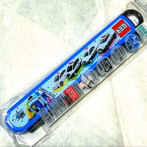 未使用 日本製 トミカ 車 パトカー 抗菌箸・箸箱 スケーター ブルー