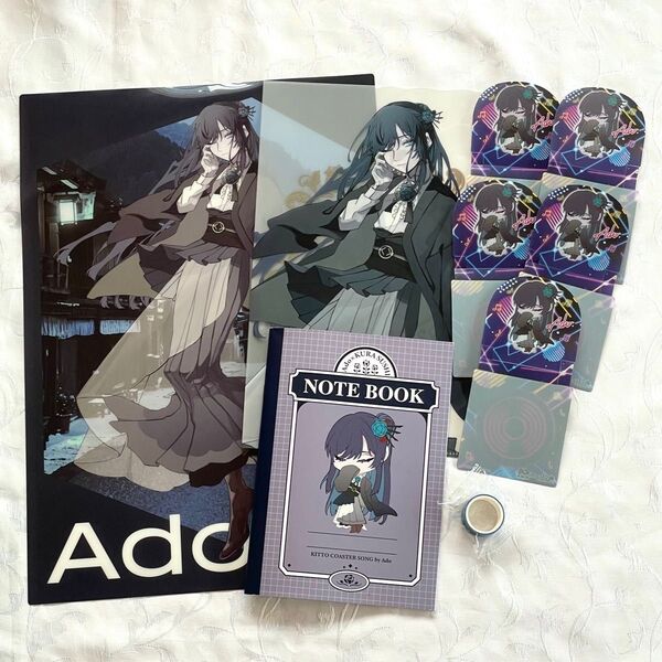 Ado×くら寿司コラボ クリアポスター クリアファイル マスキングテープ シール コースター ノート