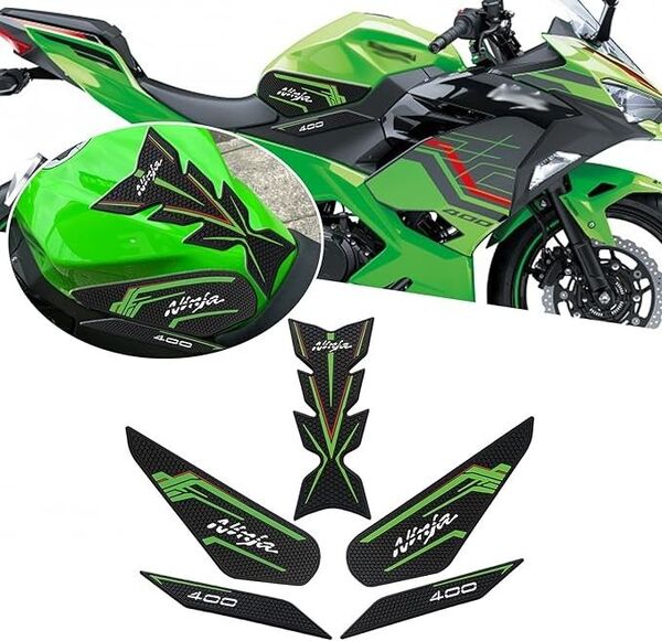 【未使用】For ニンジャ400 Ninja 400 Ninja 250 Z400 2025 用 バイク用サイドタンクパッド