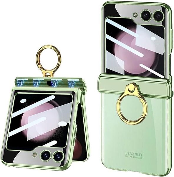 【未使用】DEMCERT Galaxy Z Flip6 ケース Flip6リングケース Z Flip6ケース 純正 メッキ