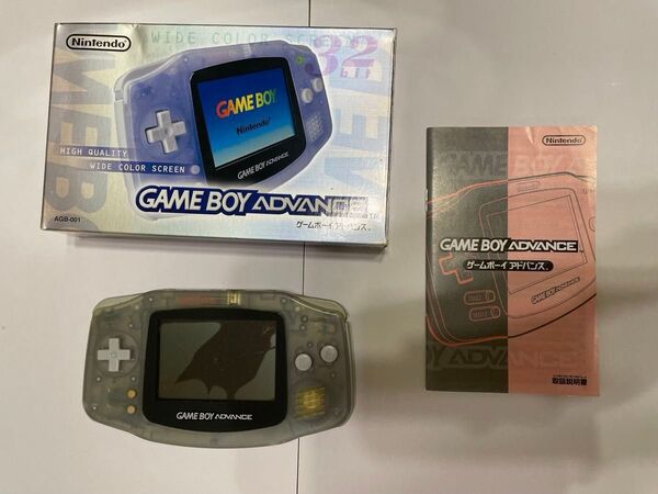 ゲームボーイアドバンス ミルキーブルー ジャンク 本体 箱 説明書