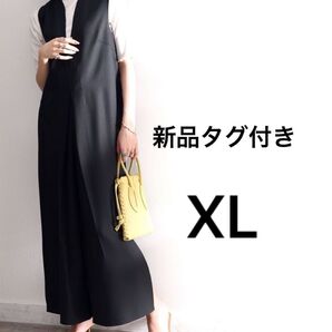 【クラシカルエルフ】 即座に女っぽ。 Vネック オールインワン XL 黒 ブラック 新品 タグ付き オーバーオール サロペット