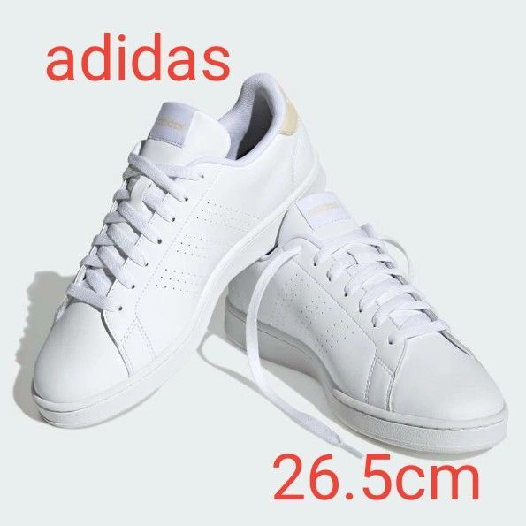 新品 廃盤品 未使用 adidas スニーカー 26.5cm テニス アドバンテージ