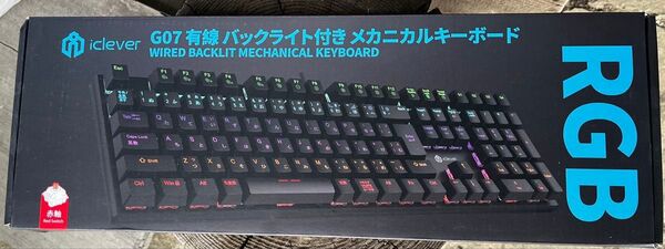 iClever ゲーミングキーボード 未使用品 赤軸 有線