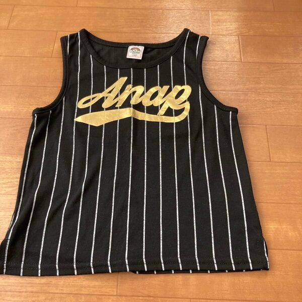 ANAP タンクトップ 110 120 アナップキッズ 黒 ストライプ