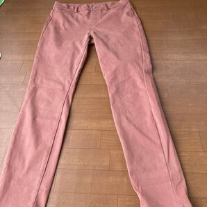ユニクロ スキニーパンツ サーモンピンク L レディース