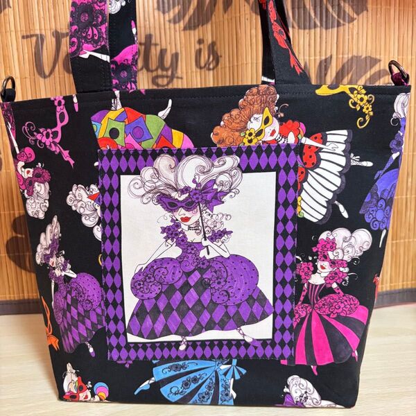 ロラライハリス ハンドメイドバッグDカン付き 横マチ無しタイプ