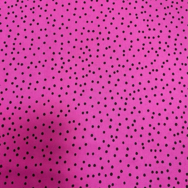 ロラライハリス生地 Dinky Dots Pink/ Black110×45