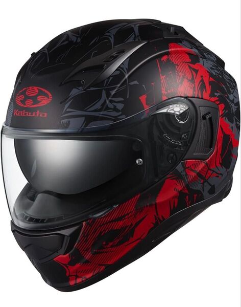 オージーケーカブト バイクヘルメット フルフェイス KAMUI3 TRUTH(トゥルース) フラットブラックレッド (サイズ:XL