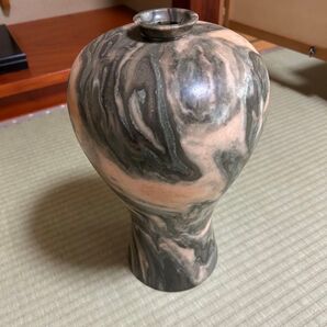 花瓶 マーブル模様 グレー インテリア