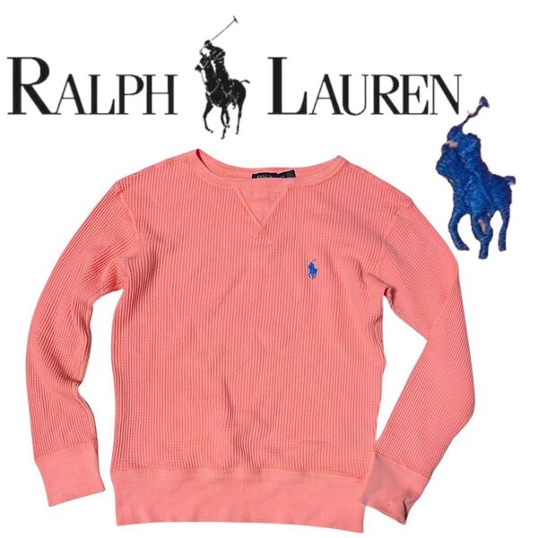 Ralph Lauren ラルフローレン コーラルピンク 長袖トップス レディース Sサイズ 春夏秋冬 サーモンピンク