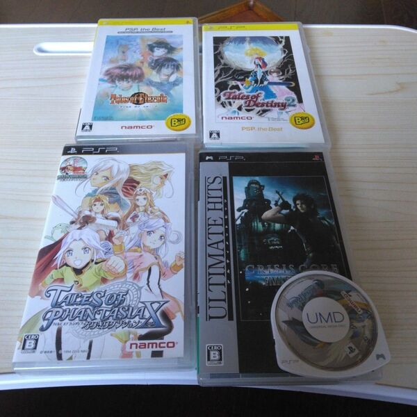 PSP テイルズ 4本セット ディスティニー2 リバース エターニア ファンタジア 1本 テイルズオブ クライシスコア