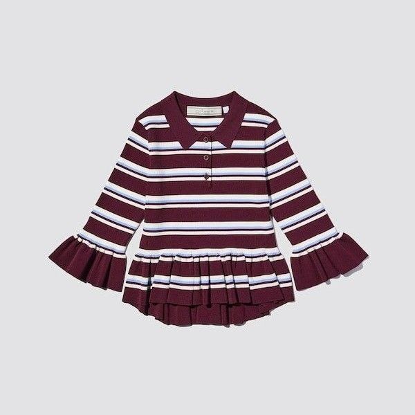 【新品】GU ボーダーリブポロセーター by rokh ニット 七分袖 ロク