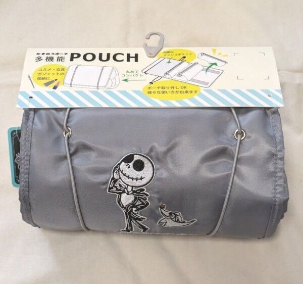 【新品】多機能ポーチ ナイトメアビフォアクリスマス ロールポーチ ジャック 旅行ポーチ メイクポーチ
