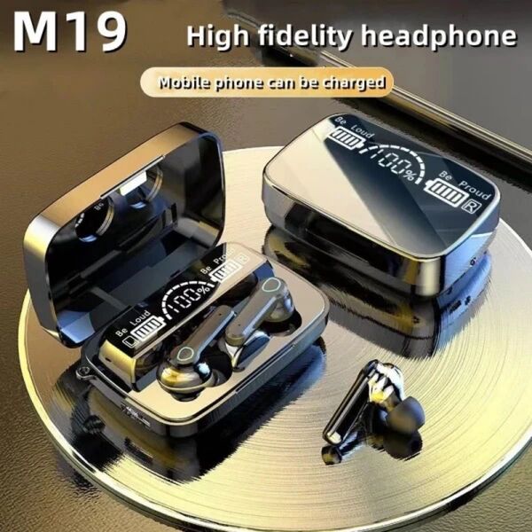 最安値!即日発送!新品!Bluetooth M19 ワイヤレス イヤホン ヘッドセット モバイルバッテリー機能付き!