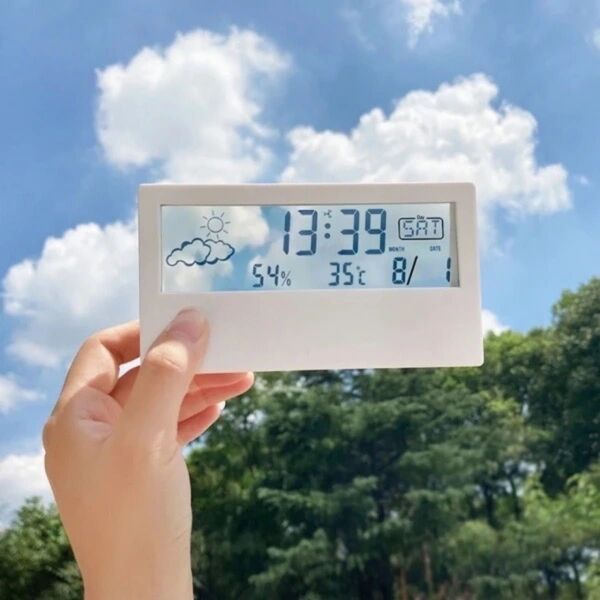 ★即日発送★最安値★シンプルデザイン★温湿度計 デジタル時計 おしゃれ 置き時計 デジタル 電池式 目覚まし時計 子供 大画面