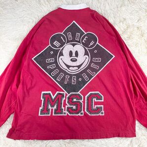 80s Disney ロンT 開園初期のビンテージ ミッキーマウス 背面ビッグロゴ ワンポイントロゴ ディズニー Tシャツ