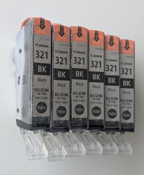 未使用 CANON 純正 インク BCI-321BK 黒 6個