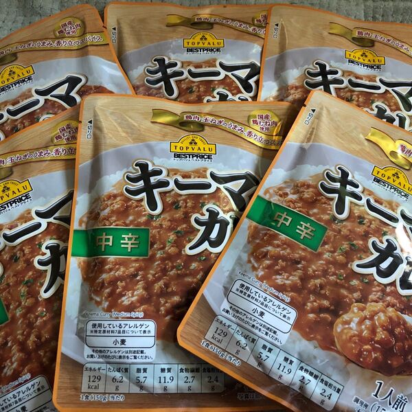 【新品未開封】トップバリュ キーマカレー 中辛 6袋セット レトルト食品