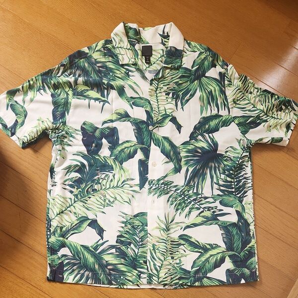 H&M アロハシャツ ボタニカル柄 メンズ