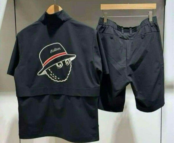マルボン ゴルフ メンズ ハーフジップシャツ ショートパンツ 2点セット