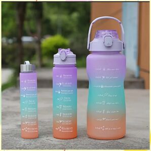 グラデーションカラー ウォーターボトル 3個セット