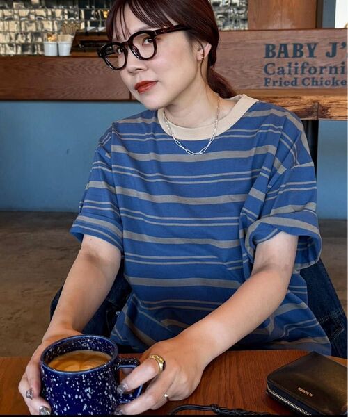 【新品未使用】DISCOAT ディスコート アソートランダムボーダードロストTシャツ