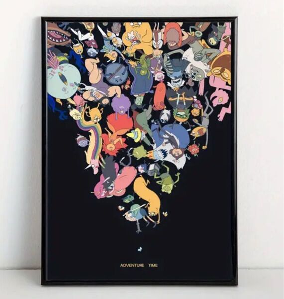 A2サイズ アドベンチャータイム ビーモ キャンバスポスター タペストリー アート カートゥーンネットワーク アートパネル 絵画
