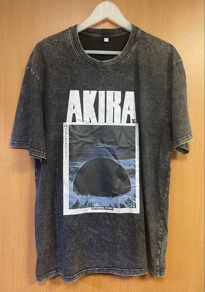 XLサイズ プリントT LL AKIRA 大友克洋アキラ アニメTシャツ 黒 ネオ東京 金田正太郎 島鉄雄 SF ウォッシュ 古着