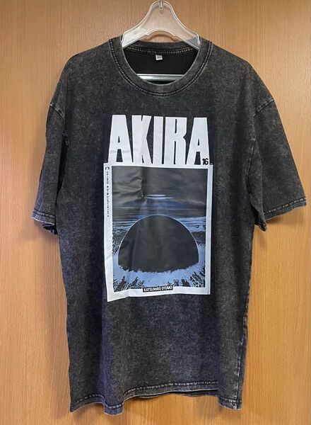 XLサイズ プリントT LL AKIRA 大友克洋アキラ アニメTシャツ 黒 ネオ東京 金田正太郎 島鉄雄 SF ウォッシュ